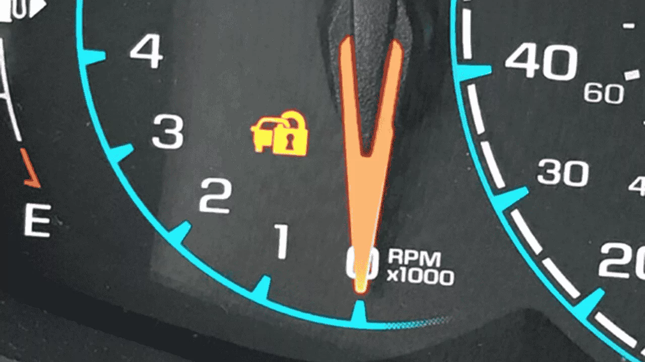 Car With Lock Symbol